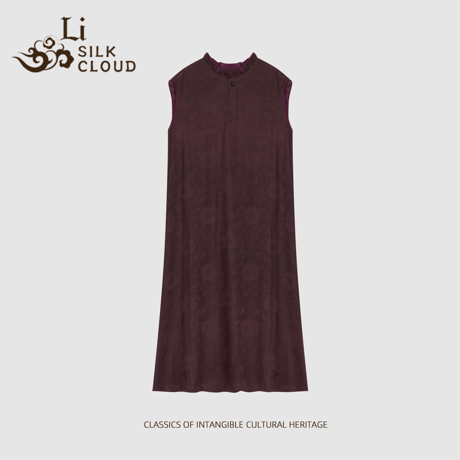 Silk Dress - Mulberry Silk Fabric, Oriental Aesthetics Guangdong Black Pearl Gambiered Guangdong Gauze xiangyunsha