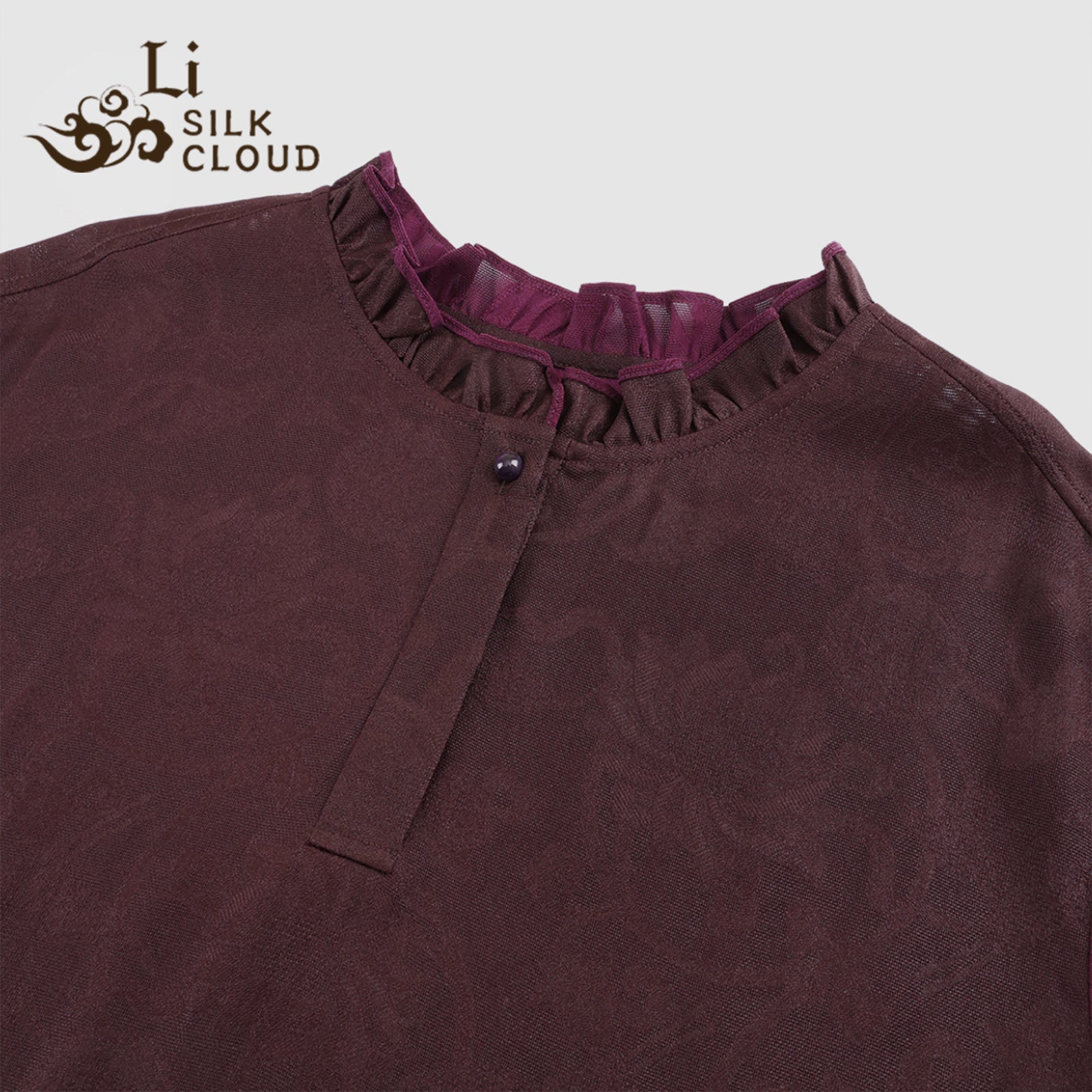 Silk Dress - Mulberry Silk Fabric, Oriental Aesthetics Guangdong Black Pearl Gambiered Guangdong Gauze xiangyunsha