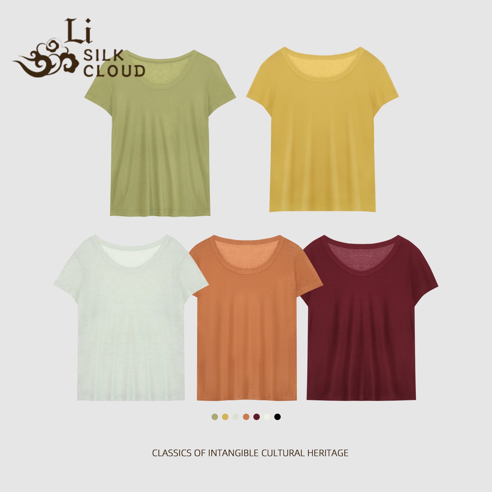 Minimalist casual shirt Morandi color scheme Guangdong Black Pearl Gambiered Guangdong Gauze xiangyunsha