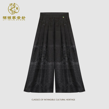 Trousers - Skin-Friendly Glossy Fabric, Lustrous Texture, Guangdong Black Pearl Gambiered Guangdong Gauze