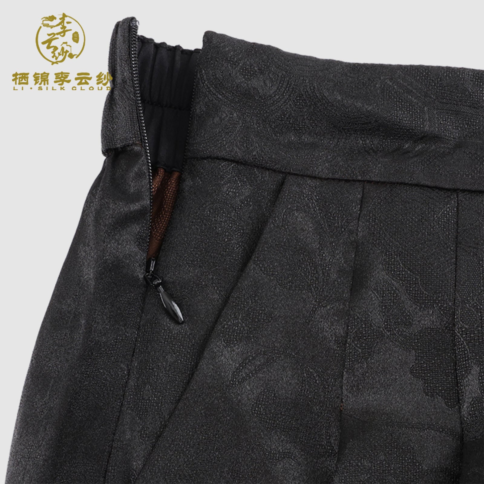 Trousers - Skin-Friendly Glossy Fabric, Lustrous Texture, Guangdong Black Pearl Gambiered Guangdong Gauze