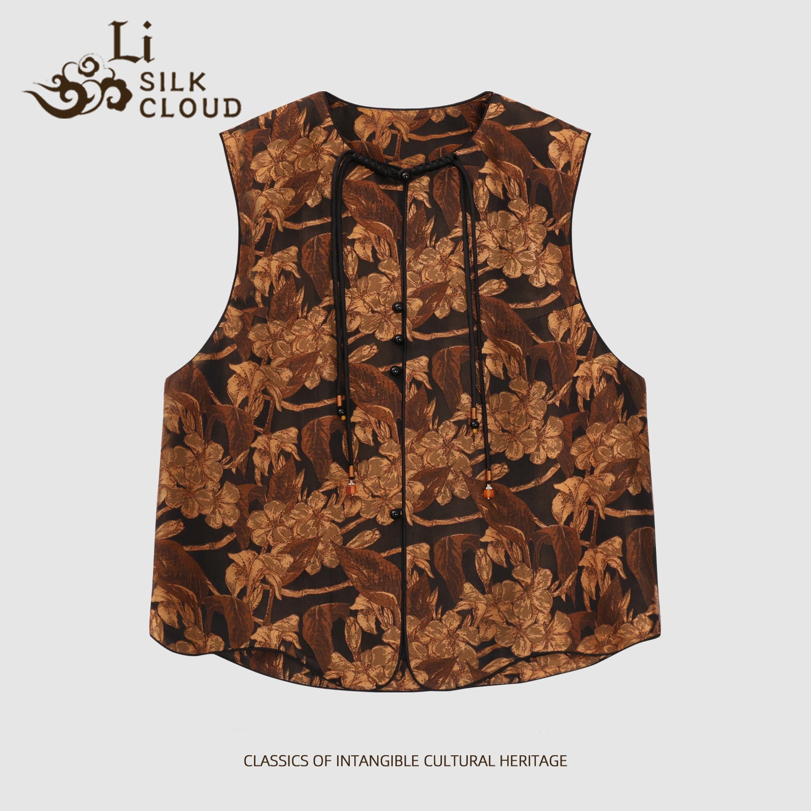 Guangdong Black Pearl Gambiered Guangdong Gauze xiangyunsha Coat, Silk Blend, Lightweight & Windproof, Neat Layers with Long-Sleeve Tees in Early Autumn