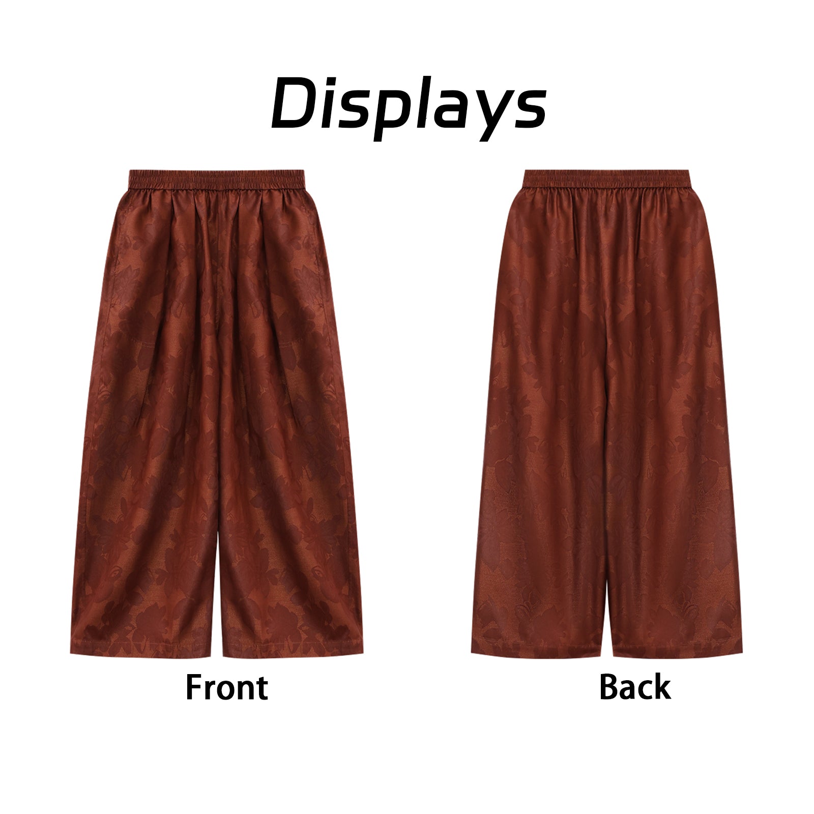 Guangdong Black Pearl Gambiered Guangdong Gauze xiangyunsha Pants, Natural Tuberose Dye, High-Waisted for Longer Legs, Free Switch Between Work & Leisure Scenes