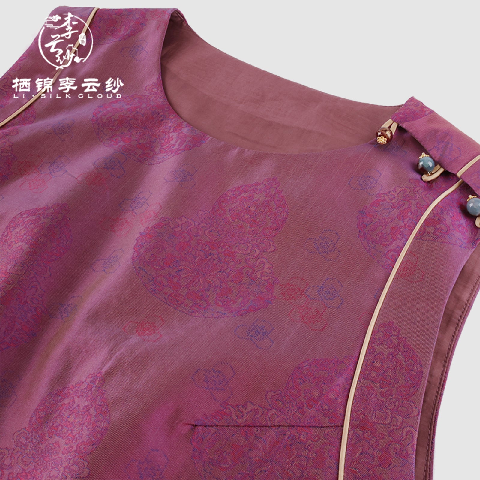 Guangdong Black Pearl Gambiered Guangdong Gauze xiangyunsha Coat, Silk Blend, Lightweight & Windproof, Neat Look with Long-Sleeve Tees for Early Autumn Layering