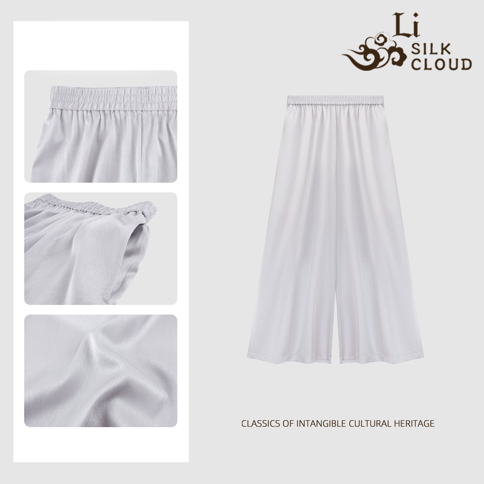 Pants, Natural Tuberose Dye, Slimming & Leg-Lengthening Guangdong Black Pearl Gambiered Guangdong Gauze xiangyunsha