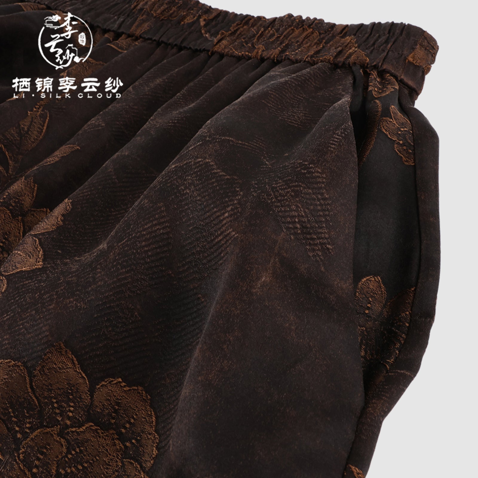 Guangdong Black Pearl Gambiered Guangdong Gauze xiangyunsha Vest Set, Natural Tuberose Dye, Ancient Sun-Drying Craft, High-Waisted for Longer Legs, Universal for Work