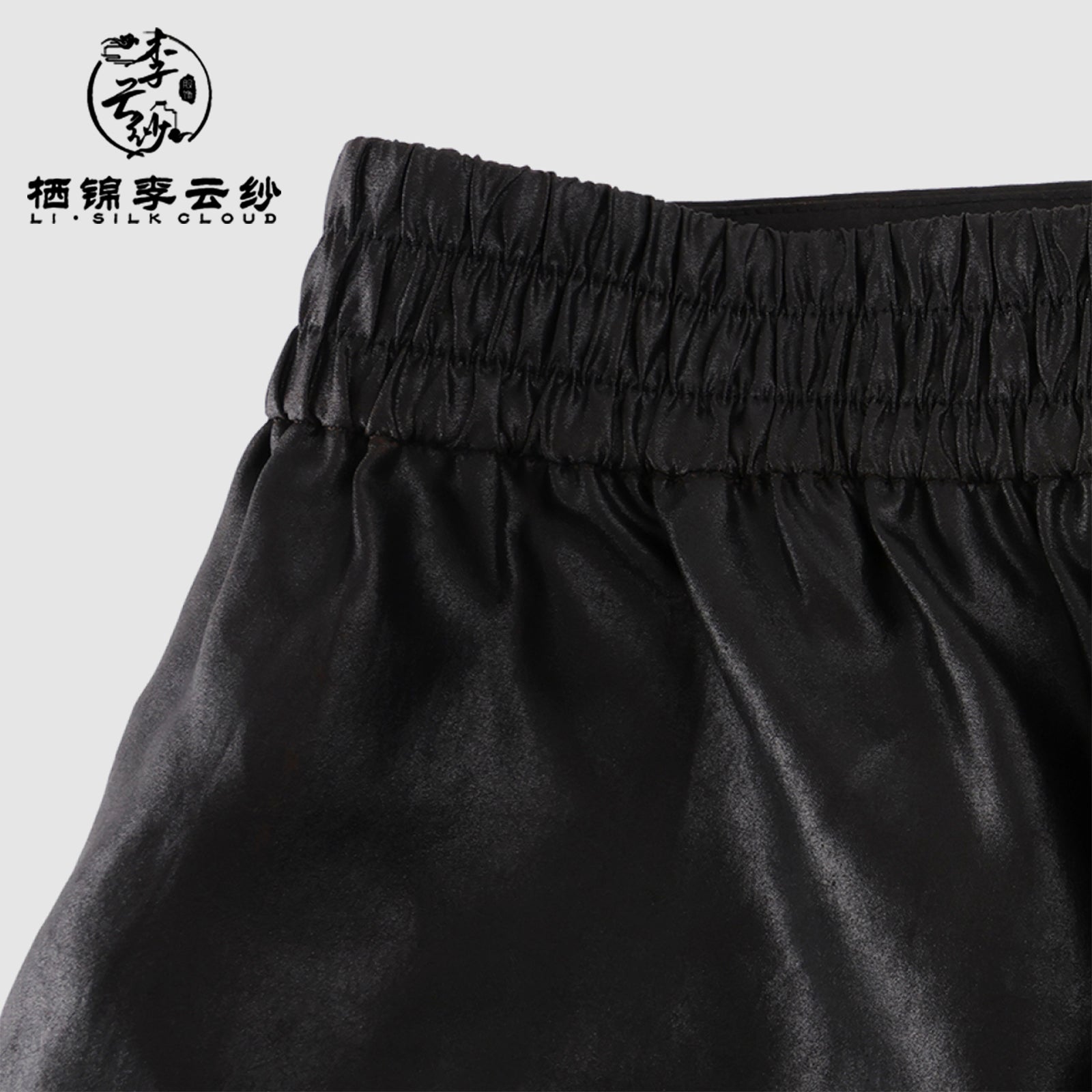 Guangdong Black Pearl Gambiered Guangdong Gauze xiangyunsha Shorts, Silk Blend, Lengthens Legs & Hides Hips, Neat Look with Long-Sleeve Tops in Early Autumn