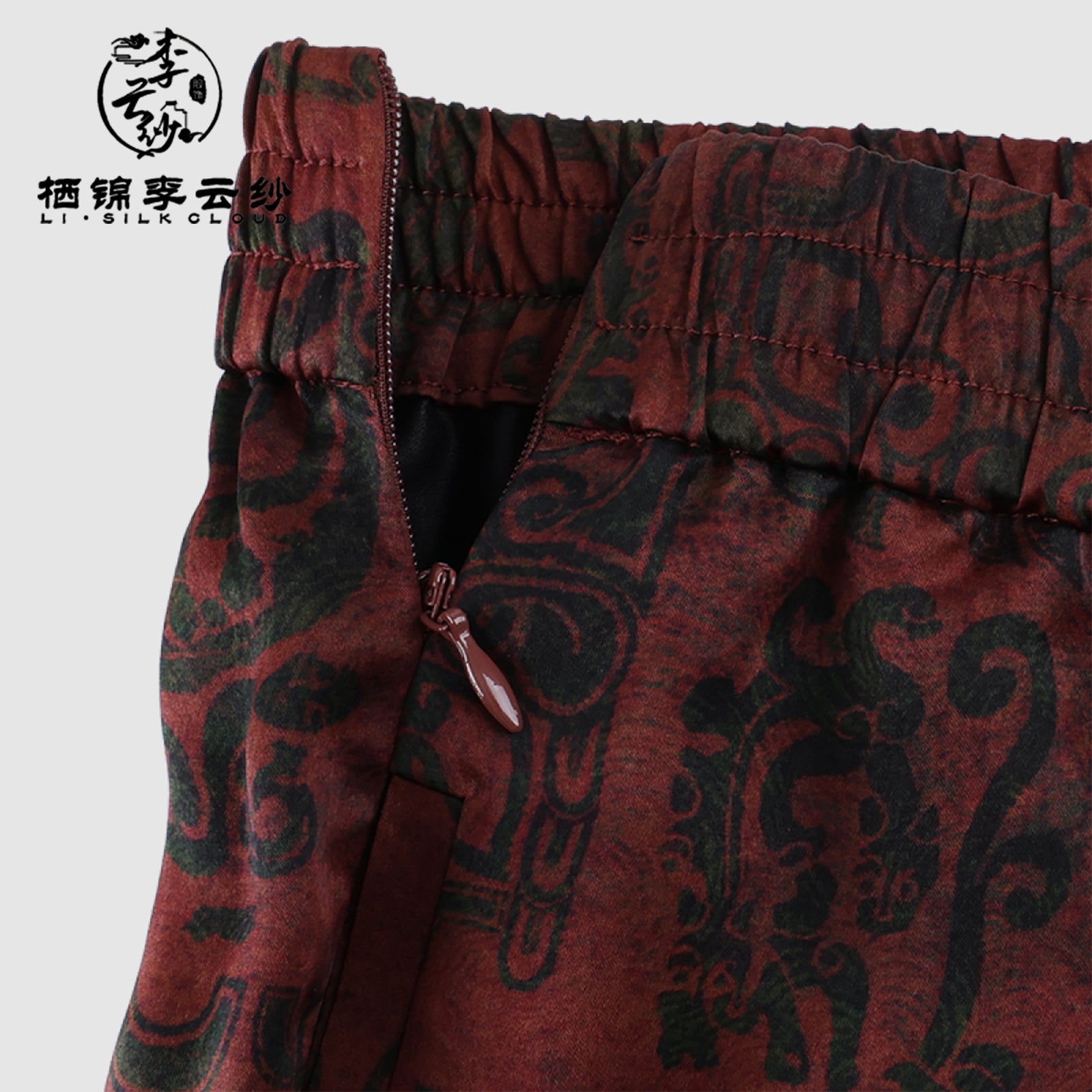 Guangdong Black Pearl Gambiered Guangdong Gauze xiangyunsha Pants, Plant-Dyed Eco-Fabric, Exposes Ankles for Taller Look, Windproof & Breathable, Fits Autumn Day-Night Temperature Swings