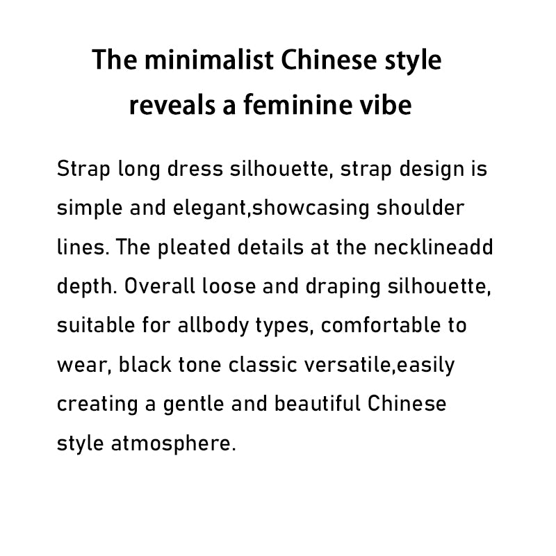 LI SILK CLOUD Women's Black Silk Xiangyunsha Slip Dress - Traditional Dyeing Craft, Stylish Camisole Design
