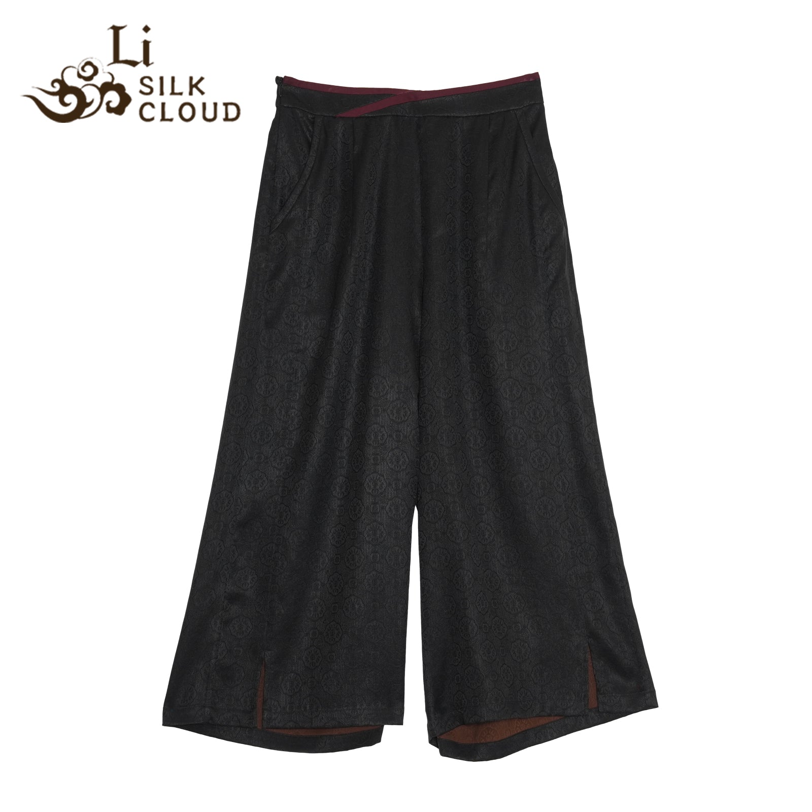 Trousers - Oriental Style, Lightweight Breathable, Classic Chinese Guangdong Black Pearl Gambiered Guangdong Gauze xiangyunsha