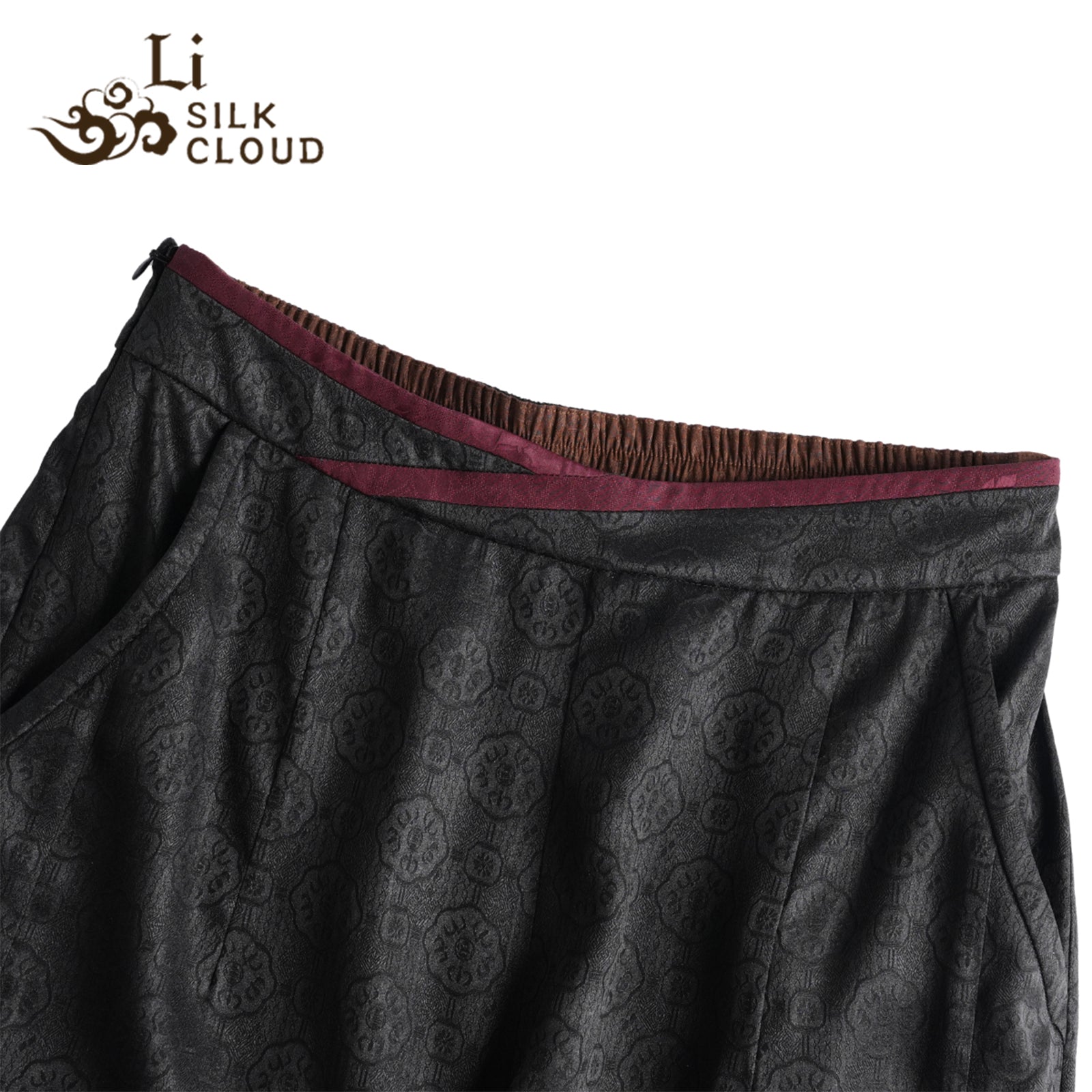 Trousers - Oriental Style, Lightweight Breathable, Classic Chinese Guangdong Black Pearl Gambiered Guangdong Gauze xiangyunsha