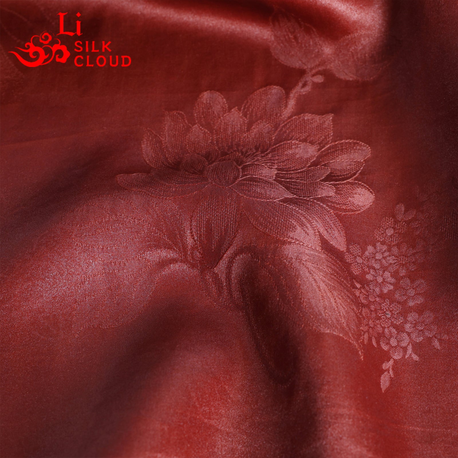 Dress，100% Mulberry Silk, Floral Print, Comfortable Oriental Silk Guangdong Black Pearl Gambiered Guangdong Gauze xiangyunsha