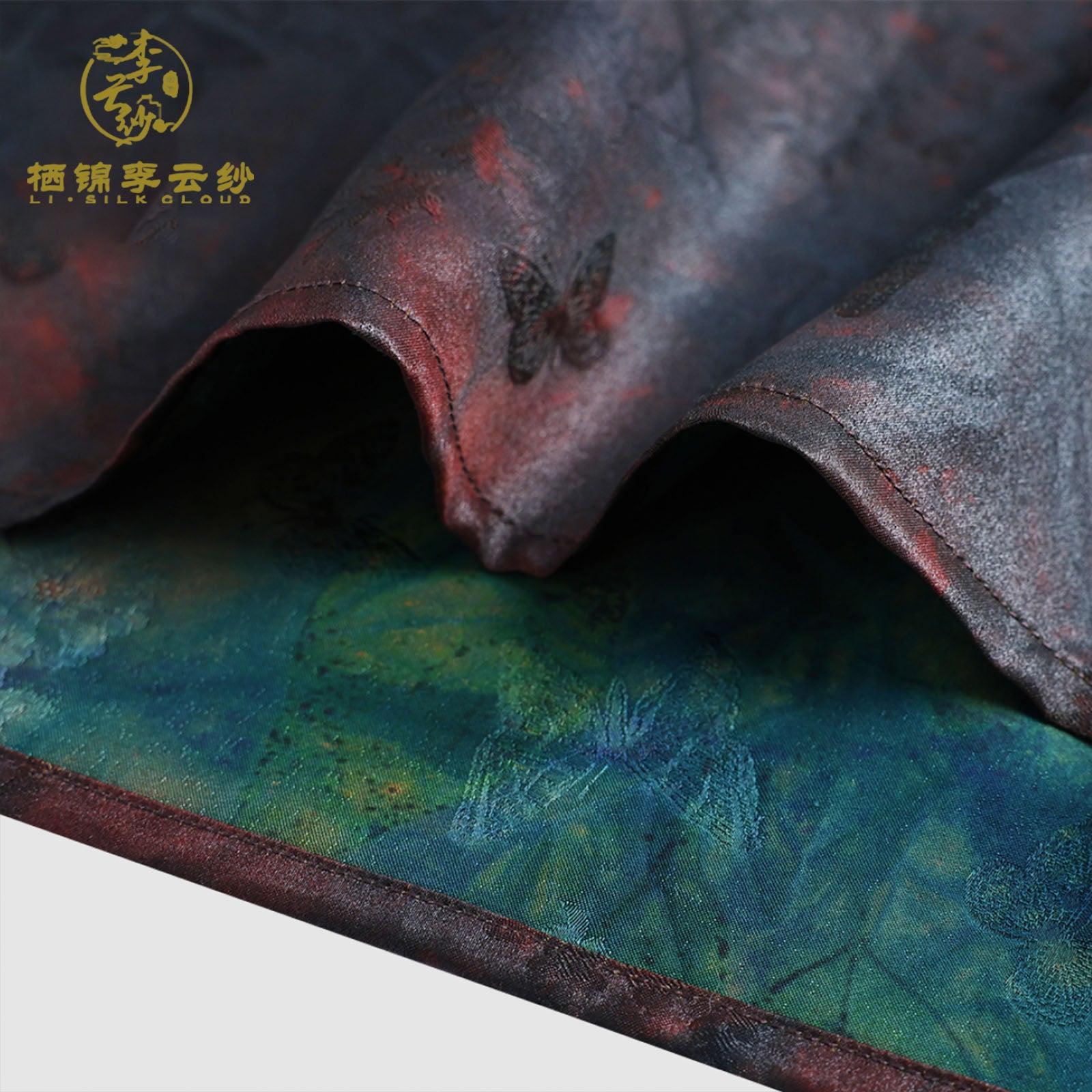 V-Neck Vest - Reversible Double-Sided Wear，100% Mulberry Silk Guangdong Black Pearl Gambiered Guangdong Gauze xiangyunsha