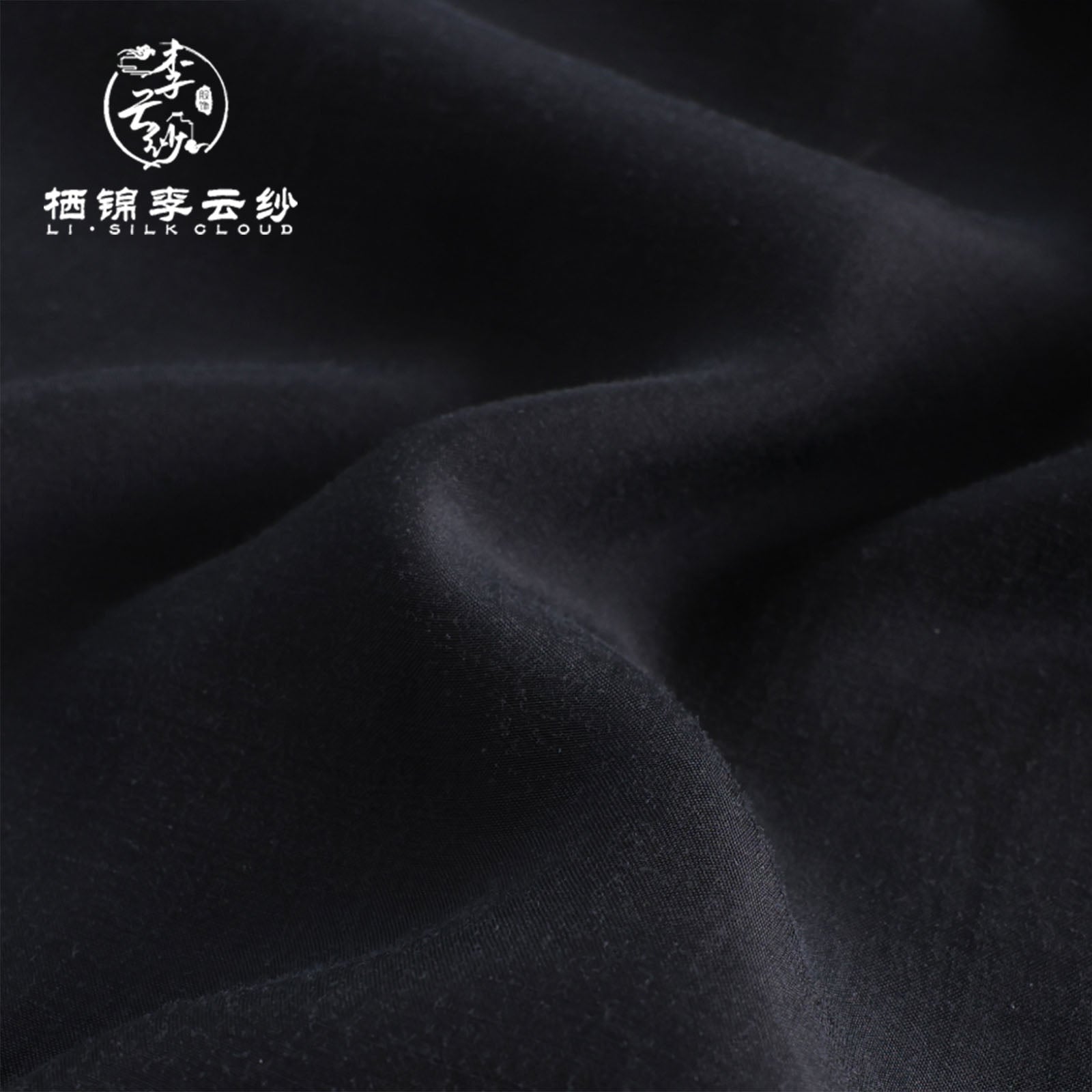Spaghetti Strap Dress - Jet-Black Shiny Finish, Skin-Friendly Silk Guangdong Black Pearl Gambiered Guangdong Gauze xiangyunsha