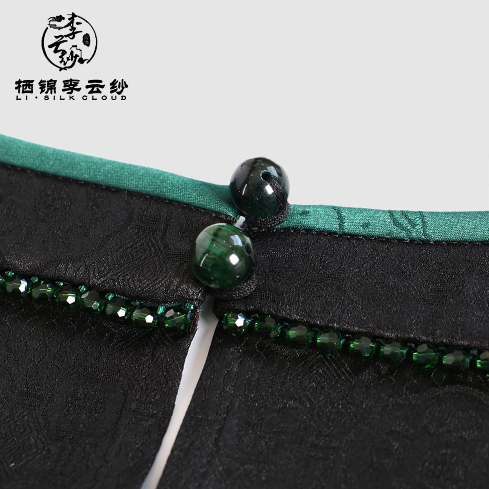 Short Sleeve Blouse - Oriental Style, Lightweight Breathable Guangdong Black Pearl Gambiered Guangdong Gauze xiangyunsha