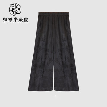 Trousers - Traditional Chinese Fabric， Lightweight Breathable LI SILK CLOUD 100% Mulberry Silk Xiangyunsha