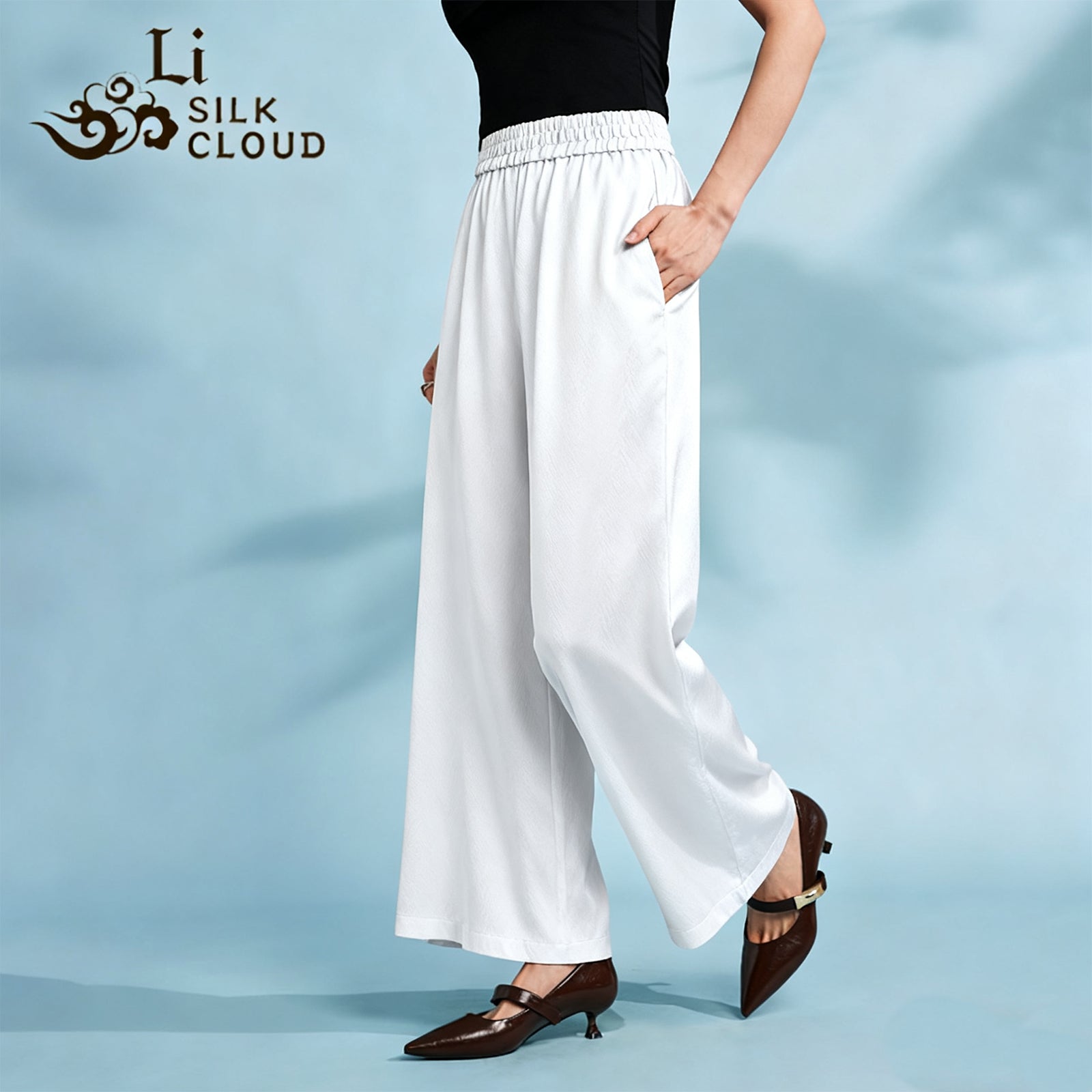 Pants, Natural Tuberose Dye, Slimming & Leg-Lengthening Guangdong Black Pearl Gambiered Guangdong Gauze xiangyunsha