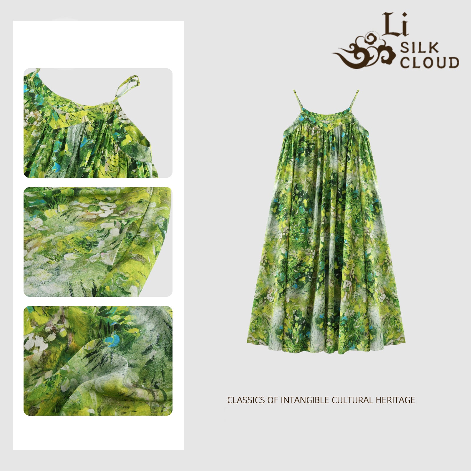 Slip Dress, Silk Texture, Adds Premium Layers with Jackets Guangdong Black Pearl Gambiered Guangdong Gauze xiangyunsha