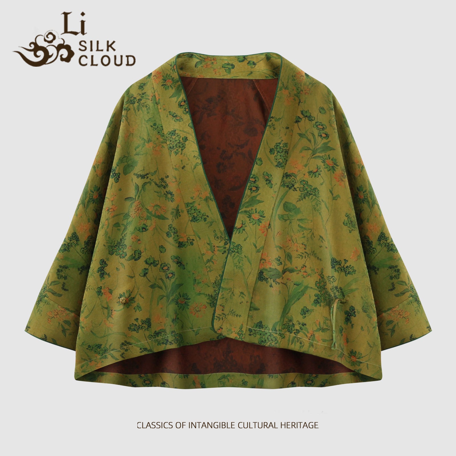 Jacket, Silk Texture, Dual-Use for Work & Leisure Guangdong Black Pearl Gambiered Guangdong Gauze xiangyunsha