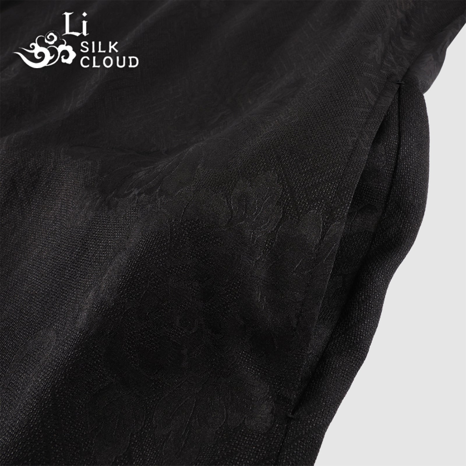 Dress, Silk Texture, Dual-Use for Work & Dates Guangdong Black Pearl Gambiered Guangdong Gauze xiangyunsha