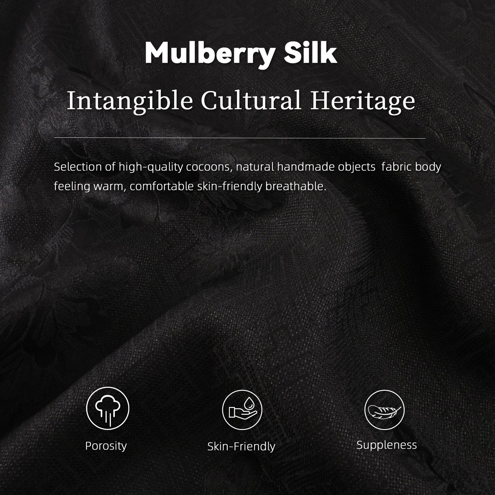 Dress, Silk Texture, Dual-Use for Work & Dates Guangdong Black Pearl Gambiered Guangdong Gauze xiangyunsha