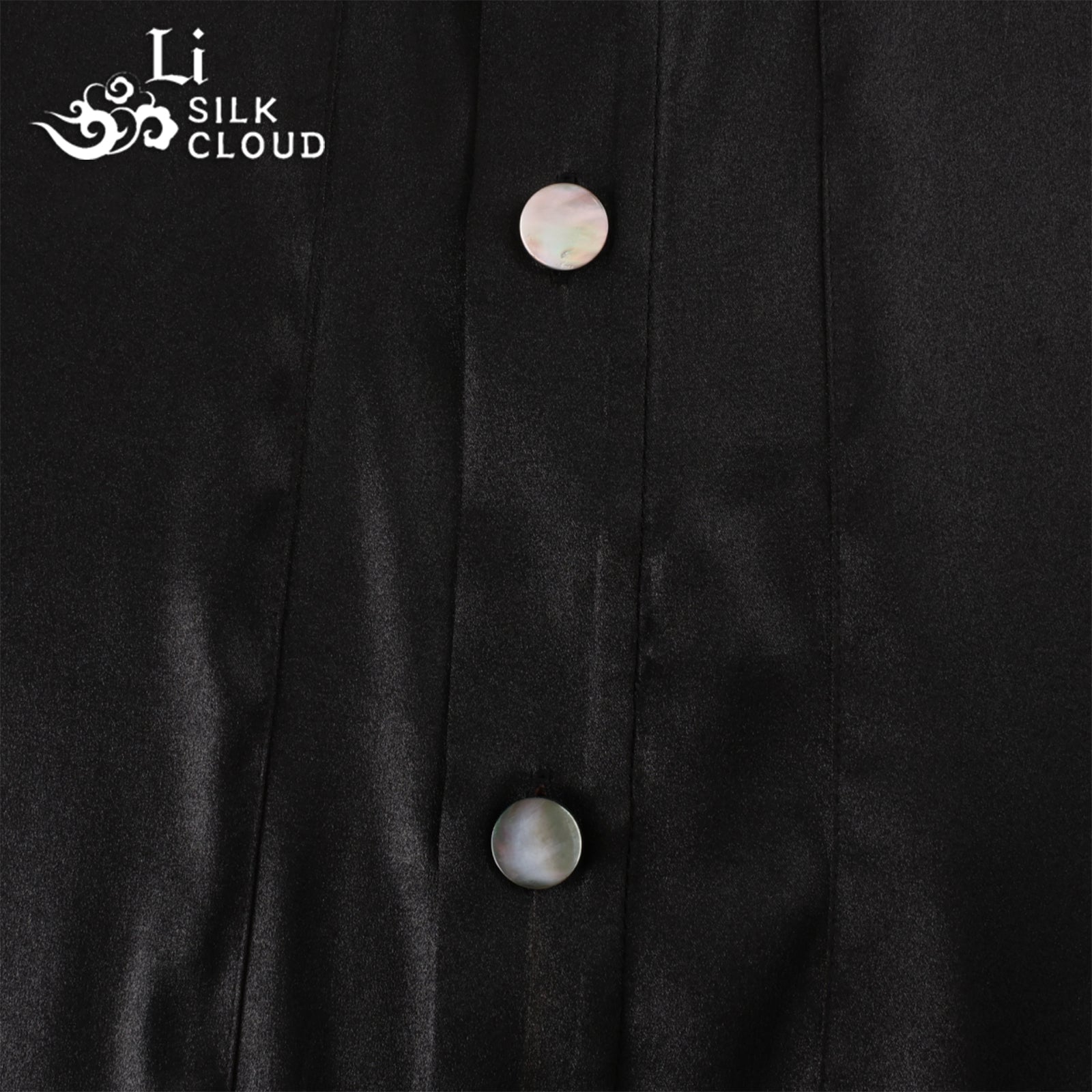 Shirt, Natural Tuberose Dye, Retro Lapel for Elegance Guangdong Black Pearl Gambiered Guangdong Gauze xiangyunsha