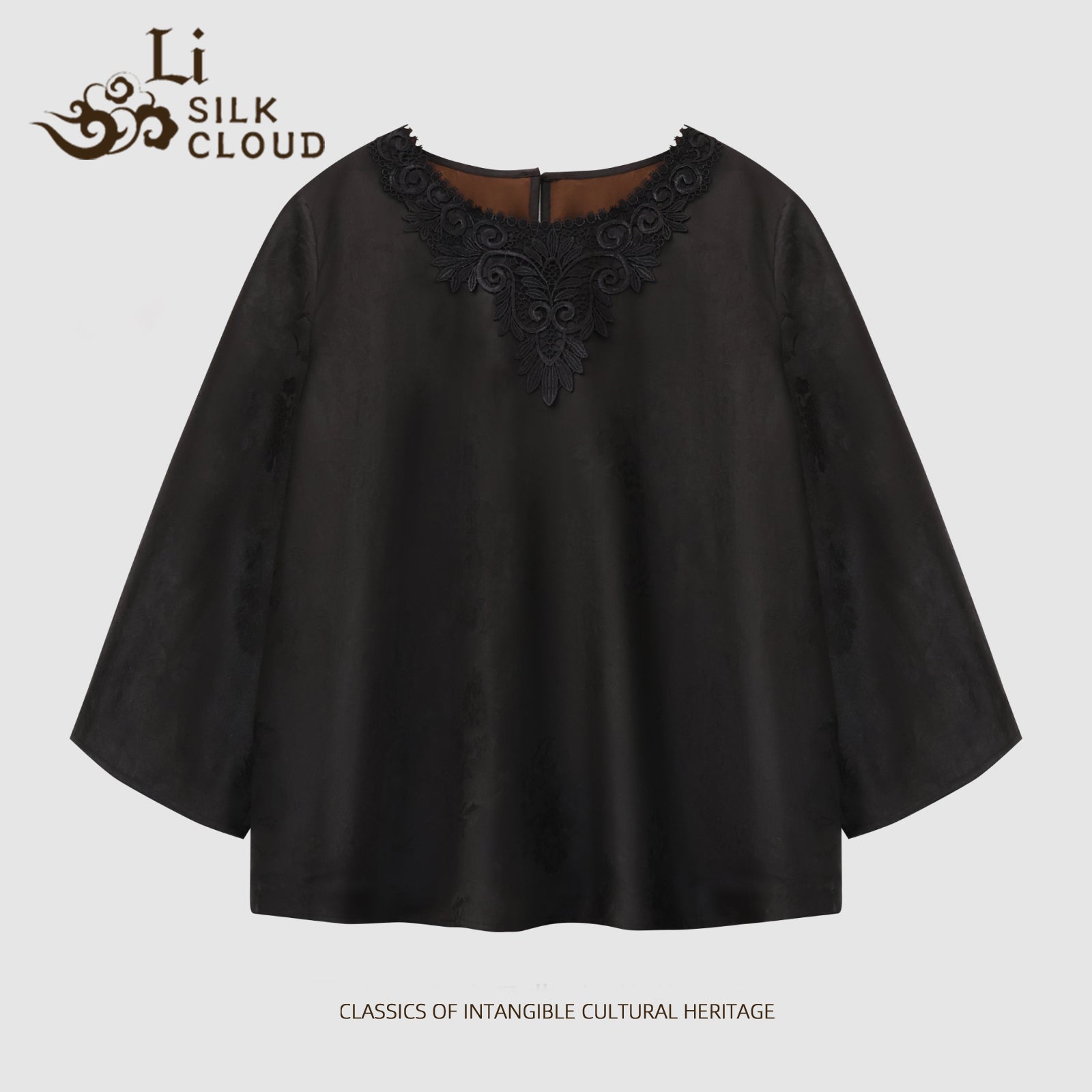 Top, Plant-Dyed Eco-Fabric, Wrinkle-Resistant & Easy-Care, Outer Wear in Early Autumn & Inner Wear in Late Autumn  Guangdong Black Pearl Gambiered Guangdong Gauze xiangyunsha