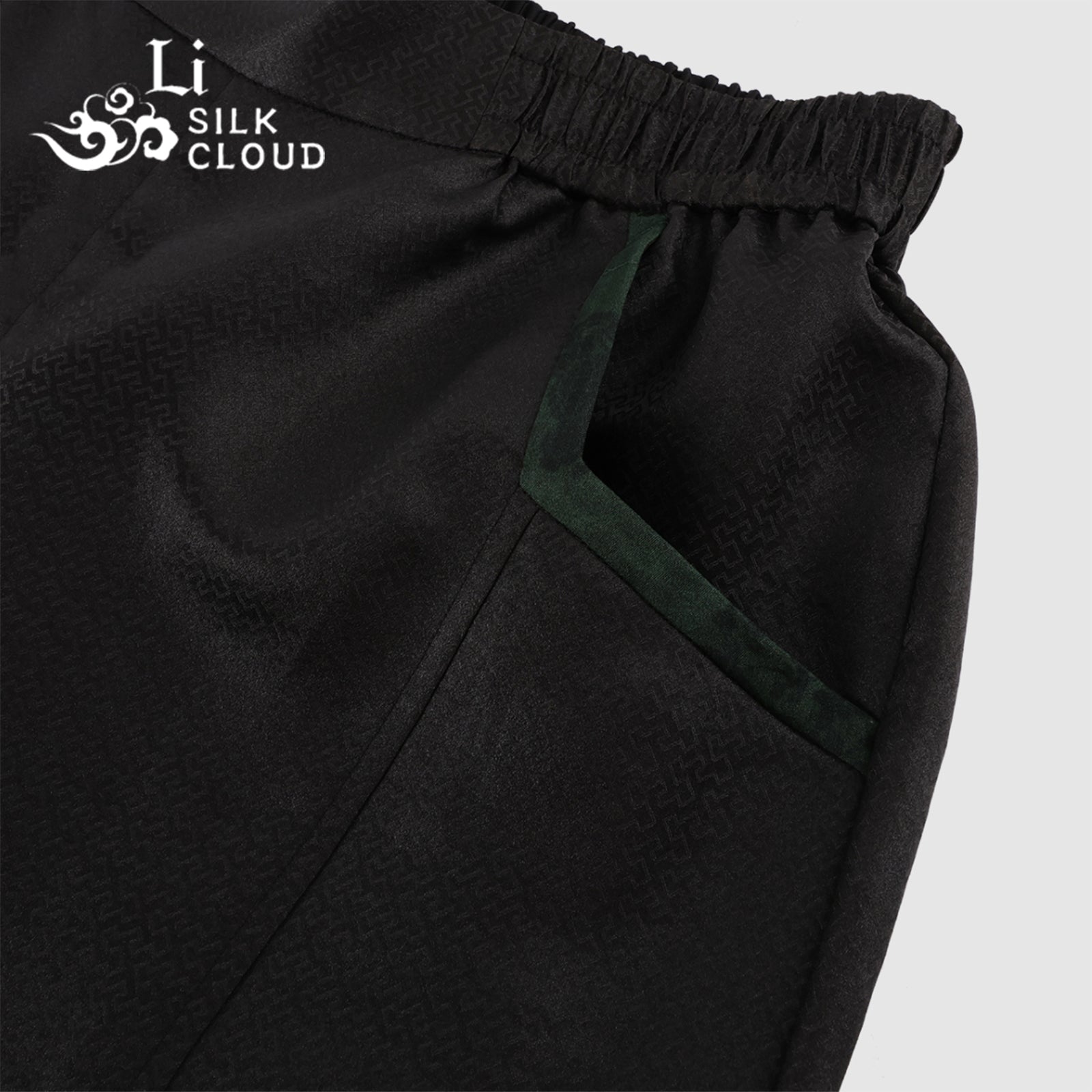 Pants, Plant-Dyed Eco-Fabric, Neat Cutting, Taller Look with Ankles Exposed in Early Autumn Guangdong Black Pearl Gambiered Guangdong Gauze xiangyunsha