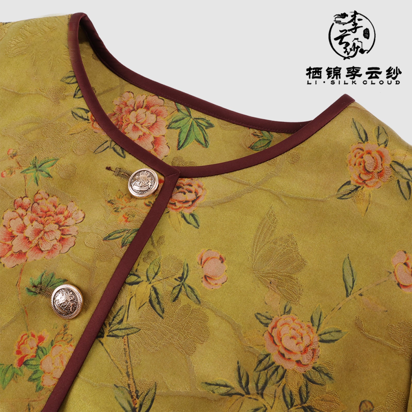 Jacket, Silk Blend, Windproof & Lightweight, Must-Have for Early Autumn Layering Guangdong Black Pearl Gambiered Guangdong Gauze xiangyunsha