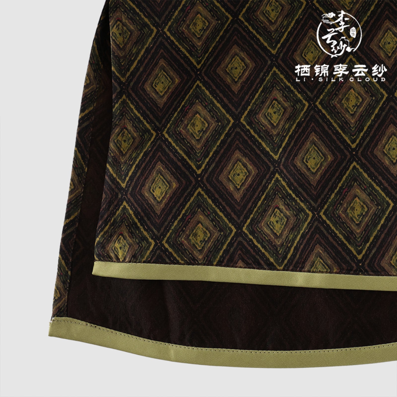 Top, Plant-Dyed Eco-Fabric, Neat Cutting, Slimming & Highlights Shoulders/Neck, Dual-Use for Work & Dates Guangdong Black Pearl Gambiered Guangdong Gauze xiangyunsha