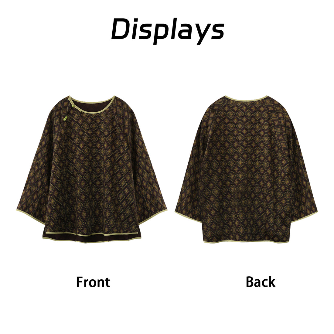 Top, Plant-Dyed Eco-Fabric, Neat Cutting, Slimming & Highlights Shoulders/Neck, Dual-Use for Work & Dates Guangdong Black Pearl Gambiered Guangdong Gauze xiangyunsha