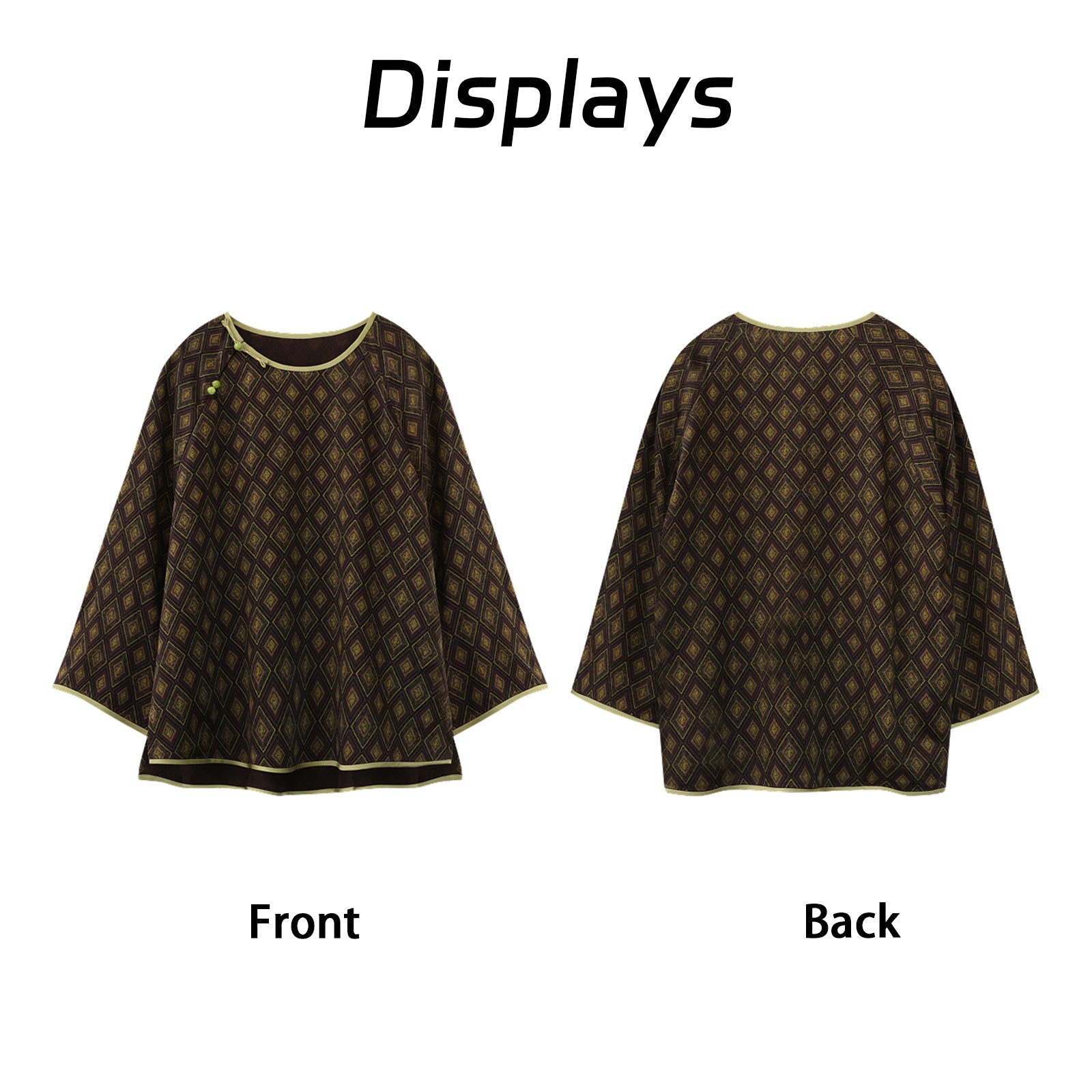 Top, Plant-Dyed Eco-Fabric, Neat Cutting, Slimming & Highlights Shoulders/Neck, Dual-Use for Work & Dates Guangdong Black Pearl Gambiered Guangdong Gauze xiangyunsha