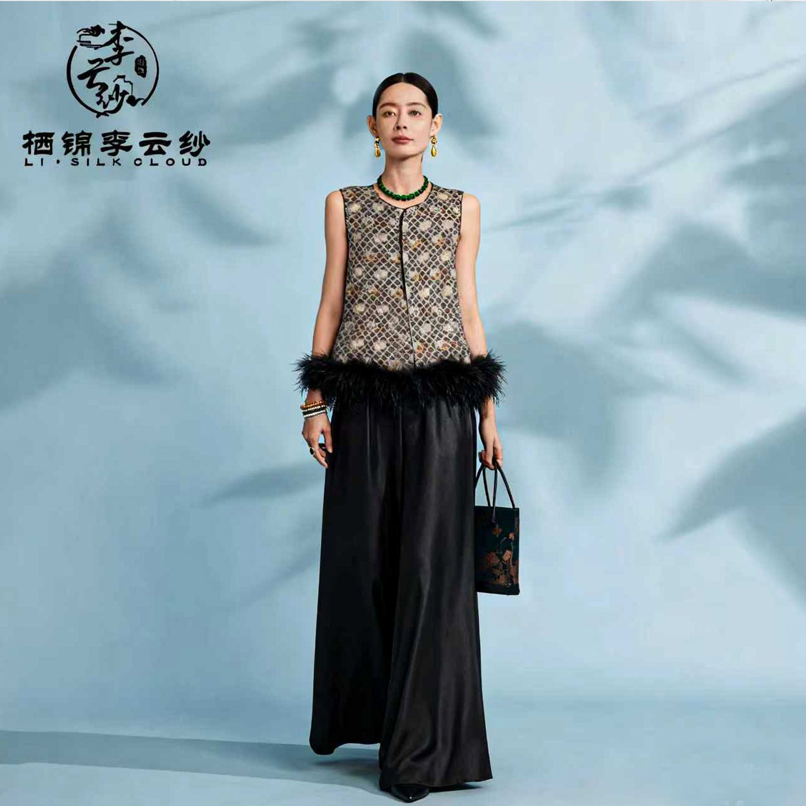 Vest, Windproof & Wrinkle-Resistant, Lightweight Without Bulk, Must-Have Layering Inner Wear for Early Autumn Guangdong Black Pearl Gambiered Guangdong Gauze xiangyunsha
