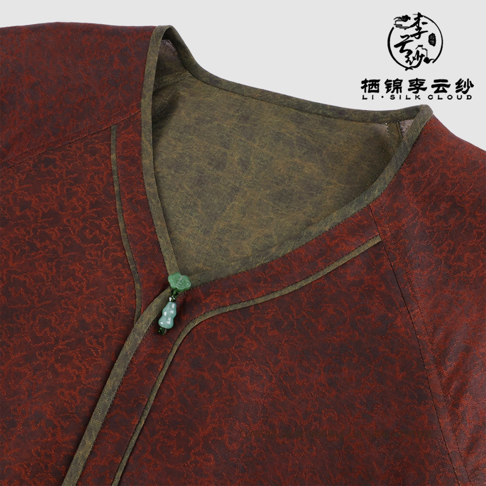 Dress, Silk Blend, Natural Tuberose Dye, Retro Waist-Cinching for Elegance Guangdong Black Pearl Gambiered Guangdong Gauze xiangyunsha