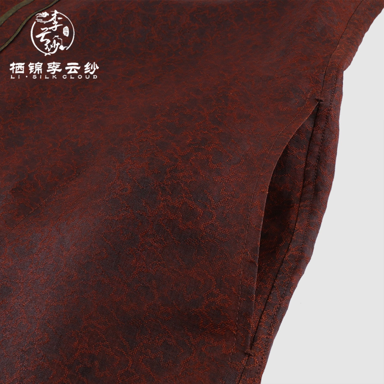 Dress, Silk Blend, Natural Tuberose Dye, Retro Waist-Cinching for Elegance Guangdong Black Pearl Gambiered Guangdong Gauze xiangyunsha