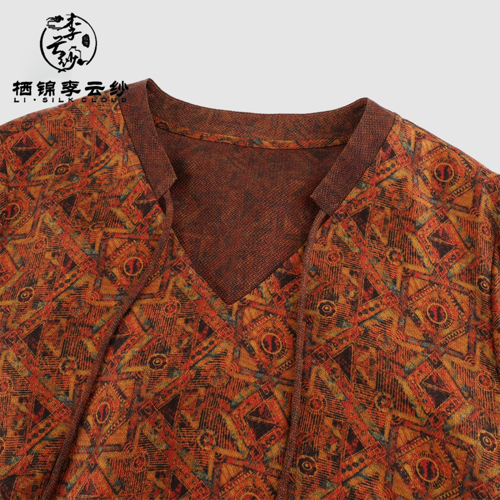 Top, Ancient Sun-Drying Craft, Lightweight & Non-Stuffy, Suitable for Autumn Temperature Swings (Outer/Inner Wear) Guangdong Black Pearl Gambiered Guangdong Gauze xiangyunsha