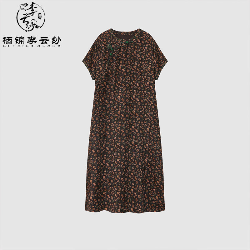LI SILK CLOUD xiangyunsha  Dress - Lightweight Breathable, Soft Skin-Friendly, Elegant  Guangdong Black Pearl Guangdong Gauz