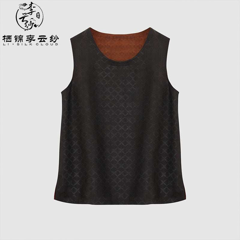LI SILK CLOUD Xiangyunsha Silk Dresses for Women Sleeveless Tank Top Dress 2026 Woman Loose Summer Dresses Elegant Woman Clothes
