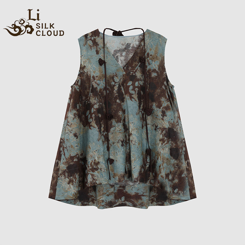 LI SILK CLOUD Xiangyunsha Silk Top for Women Sleeveless Tank Top Dress 2026 Woman Loose Summer Dresses Elegant Woman Clothes