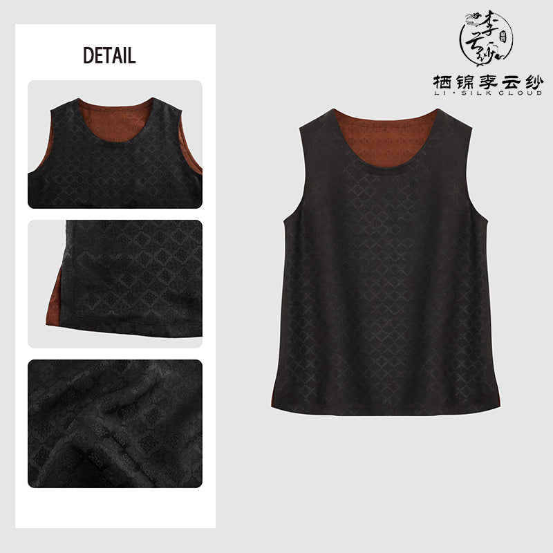 LI SILK CLOUD Xiangyunsha Silk Dresses for Women Sleeveless Tank Top Dress 2026 Woman Loose Summer Dresses Elegant Woman Clothes