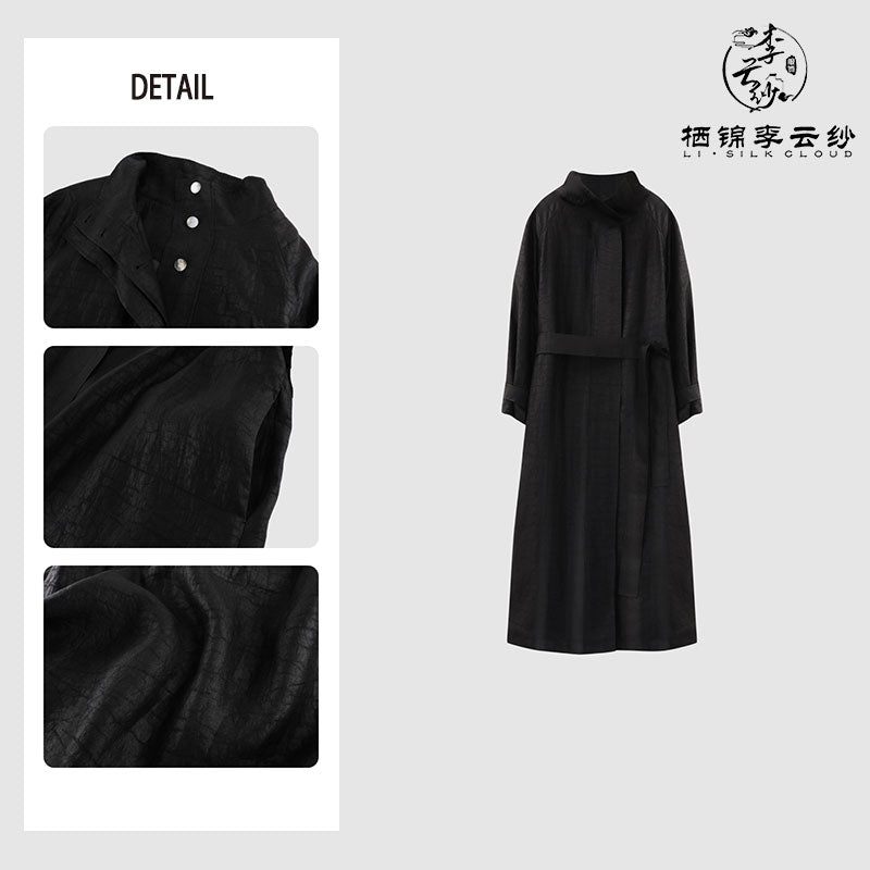 LI SILK CLOUD 100% Mulberry Silk Xiangyunsha Outerwear - Chinese Classic Style, Vintage Prints, Lightweight Outerwear