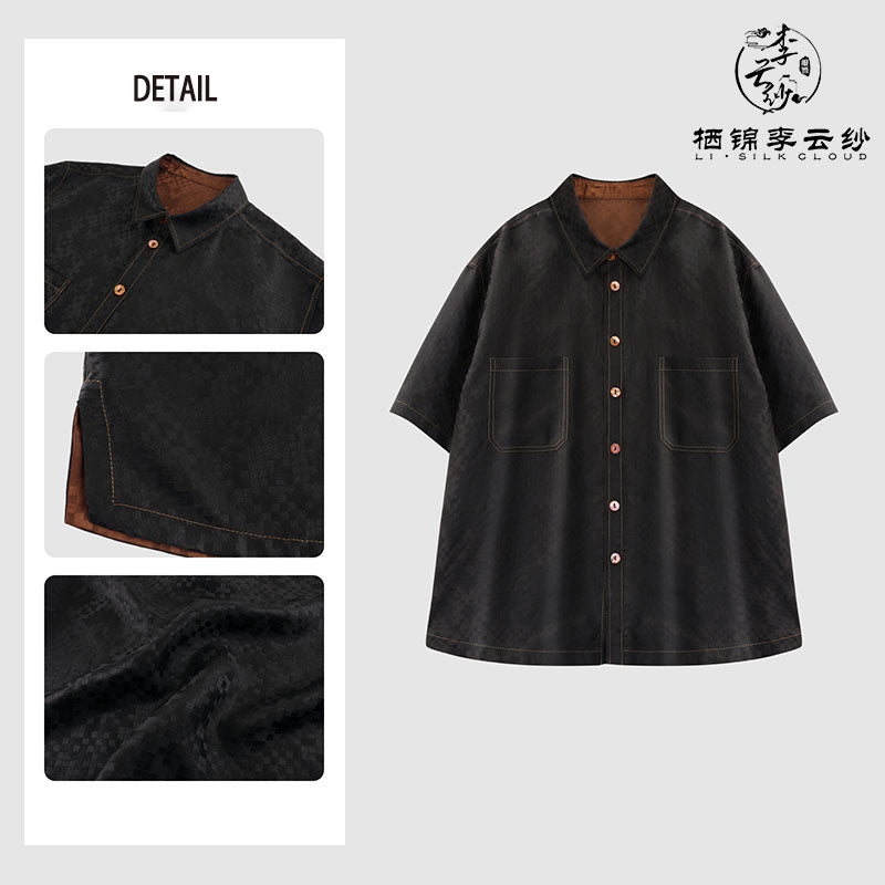 LI SILK CLOUD Wool Long Sleeve Top - 100% Pure Wool, Soft Warm Elegant Casual Guangdong Black Pearl Gambiered Guangdong Gauze