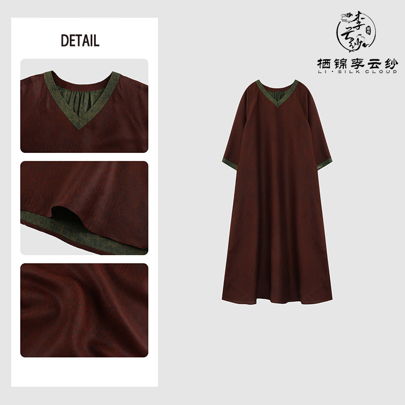 LI SILK CLOUD xiangyunsha  Dress - Lightweight Breathable, Soft Skin-Friendly, Elegant  Guangdong Black Pearl Guangdong Gauz