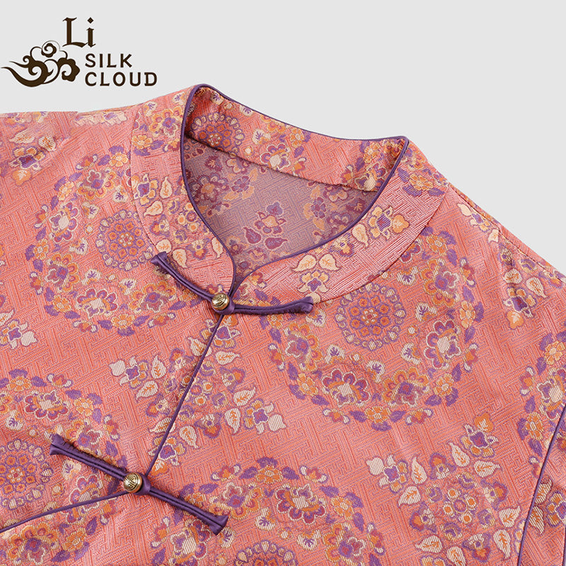 LI SILK CLOUD xiangyunsha Handmade Traditional Silk Vest- Skin-Friendly Silk Fabric,Comfortable Daily Guangdong Black Pearl