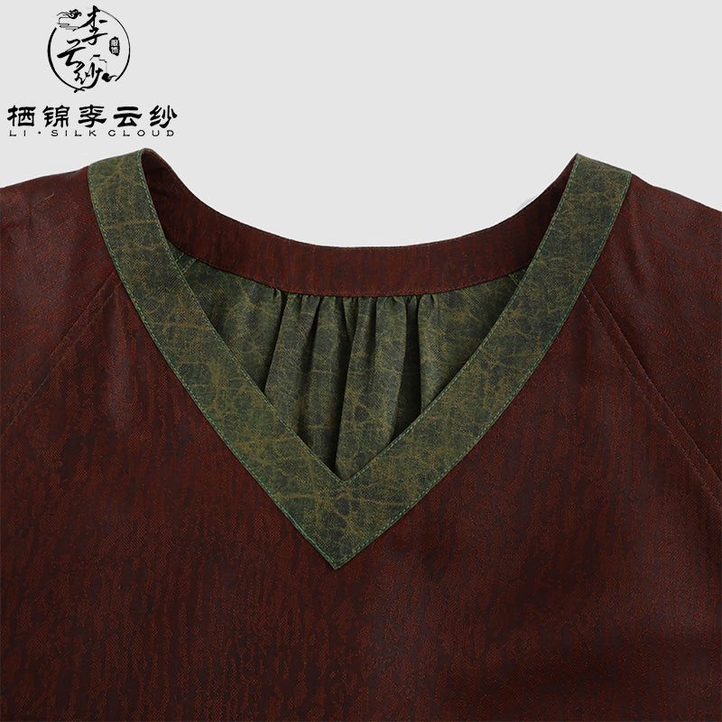 LI SILK CLOUD xiangyunsha  Dress - Lightweight Breathable, Soft Skin-Friendly, Elegant  Guangdong Black Pearl Guangdong Gauz