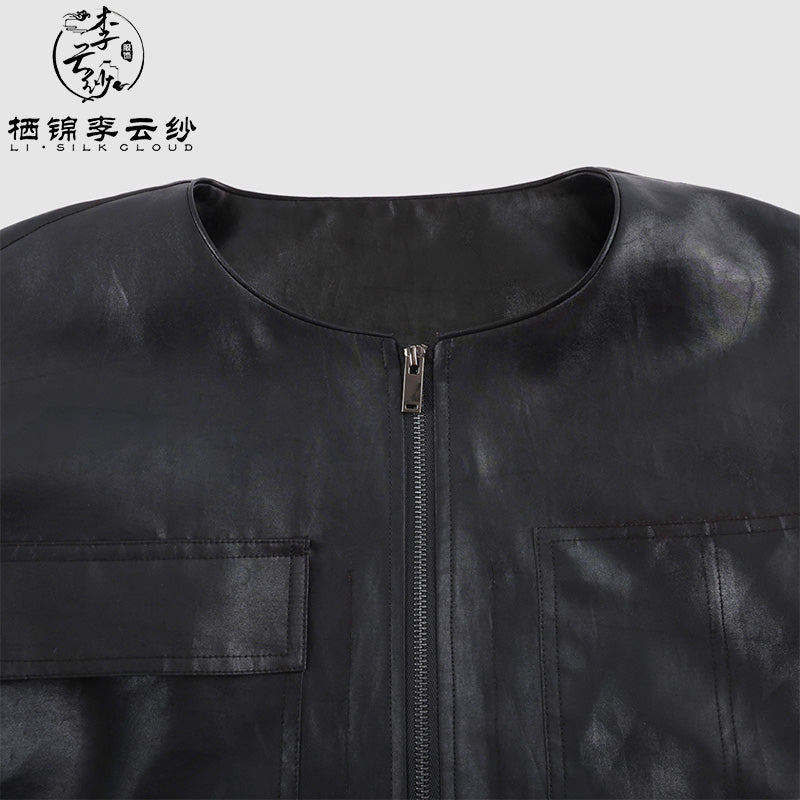 Li Silk Cloud Xiangyunsha Silk Top Coat for Women Natural Dyed Loose Outerwear Elegant Woman Clothes Traditional Handmade Silk