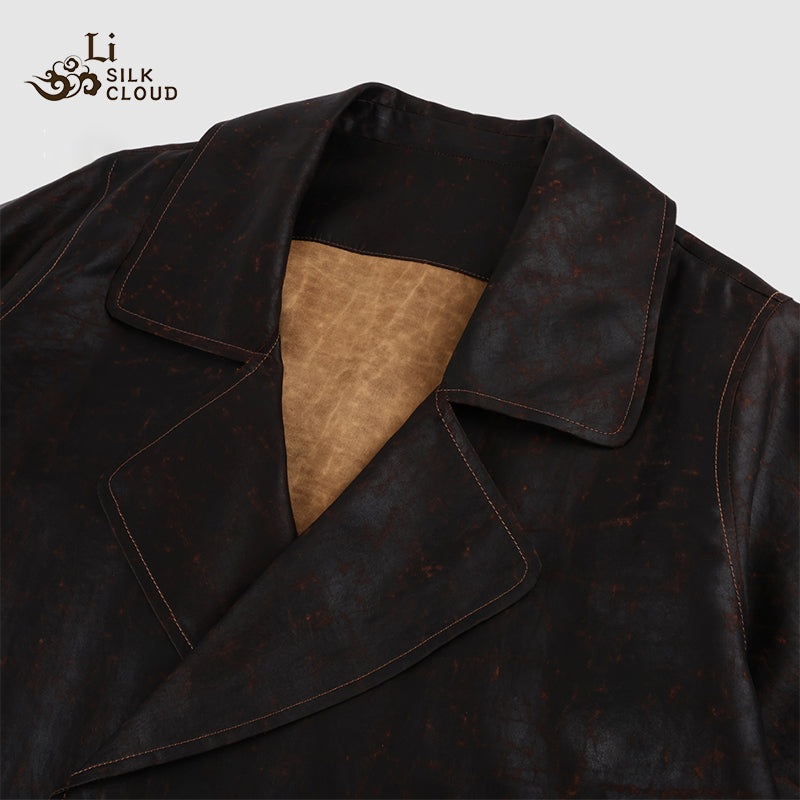 LI SILK CLOUD 100% Mulberry Silk Xiangyunsha Outerwear - Chinese Classic Style, Vintage Prints, Lightweight Outerwear