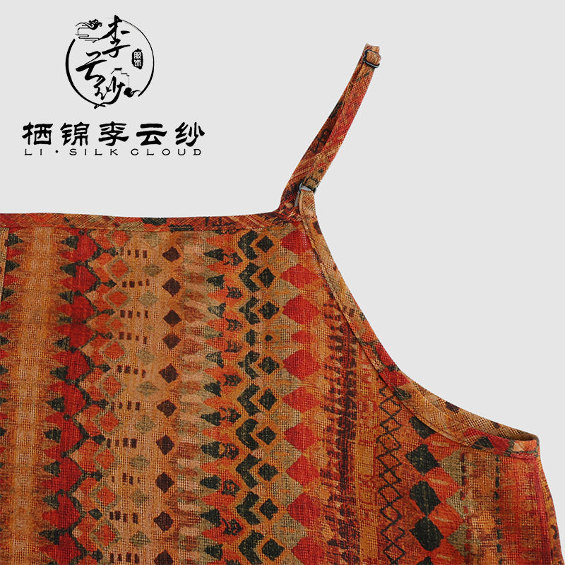 LI SILK CLOUD Silk Xiangyunsha Silk Mulberry Premium Handmade Fall Dress for Women Loose Strapless Dresses Elegant Woman Clothes