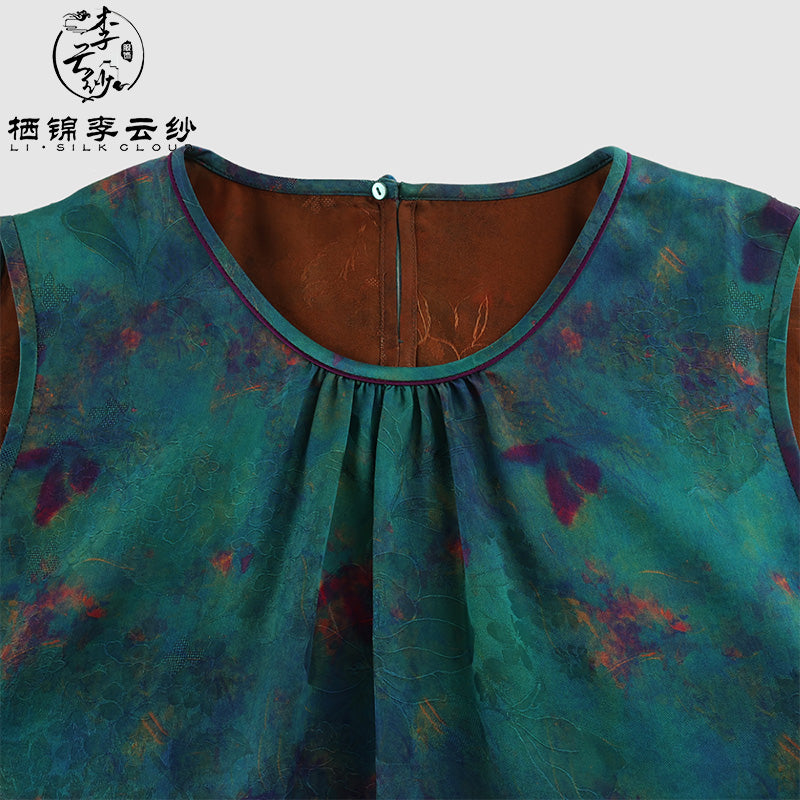 LI SILK CLOUD Xiangyunsha Silk Top for Women Sleeveless Tank Top Dress 2026 Woman Loose Summer Dresses Elegant Woman Clothes