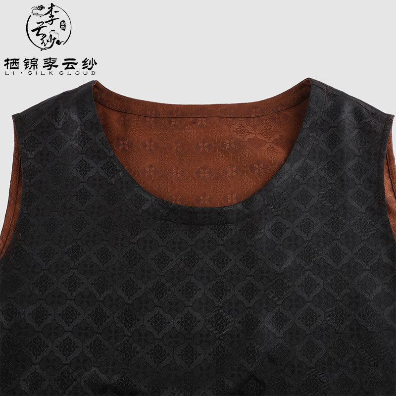 LI SILK CLOUD Xiangyunsha Silk Dresses for Women Sleeveless Tank Top Dress 2026 Woman Loose Summer Dresses Elegant Woman Clothes